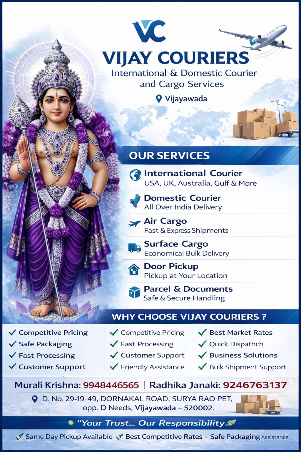 Vijay Couriers — International & Domestic Courier and Cargo Services